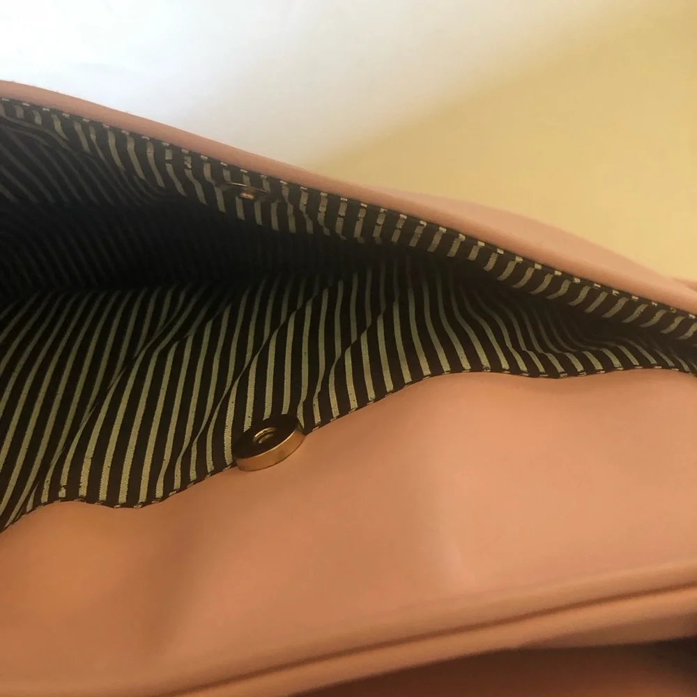 Christian Siriano Pale Pink Satchel with Bow Accent